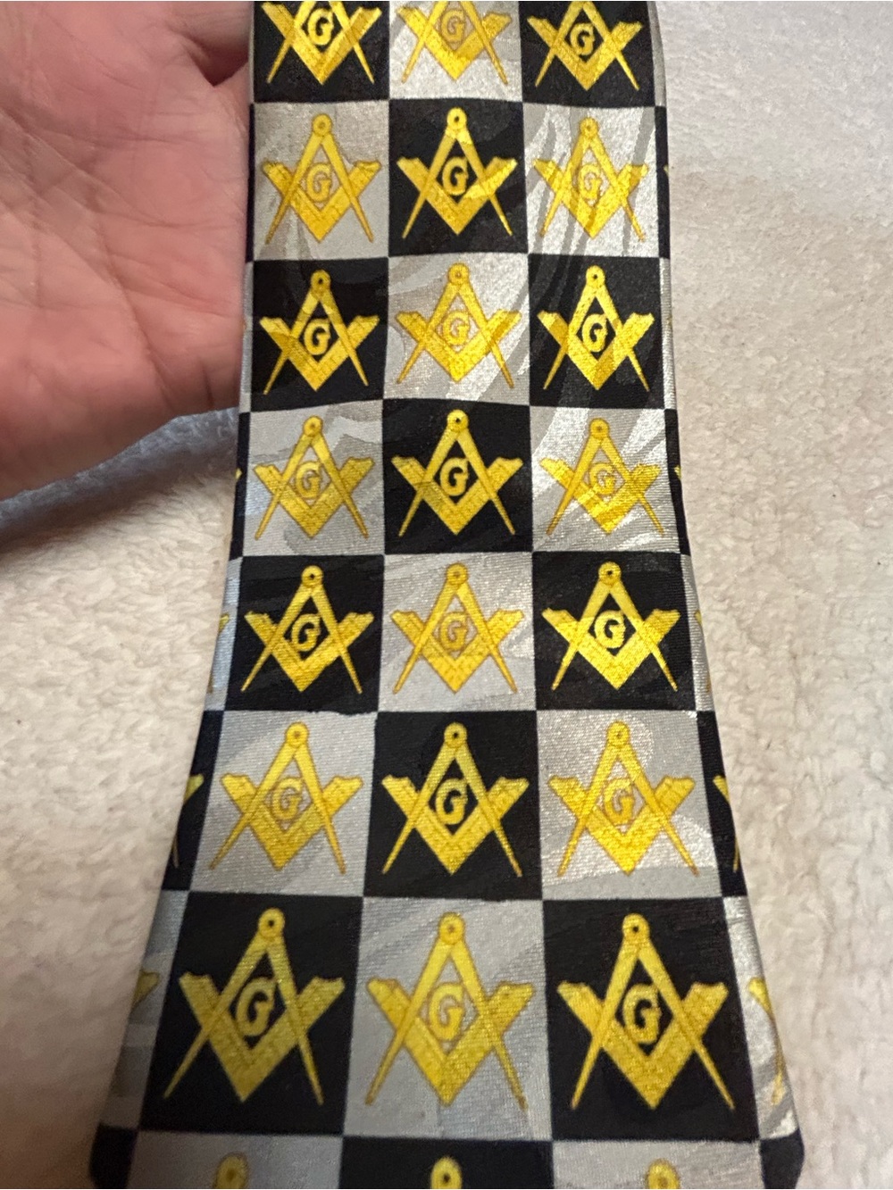 🎁3 for $30 - Masonic Symbol Necktie